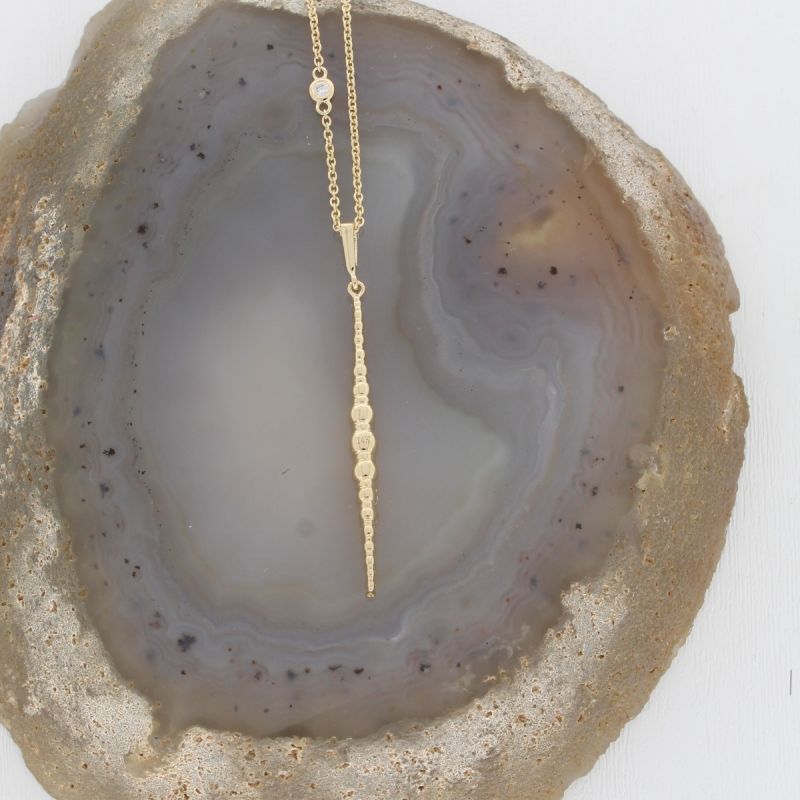 Wert 2250 € Brillant Anhänger mit Kette (0,56 carat) in 585er 14 K Gelbgold - H1181