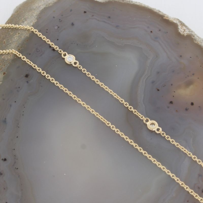 Wert 2250 € Brillant Anhänger mit Kette (0,56 carat) in 585er 14 K Gelbgold - H1181