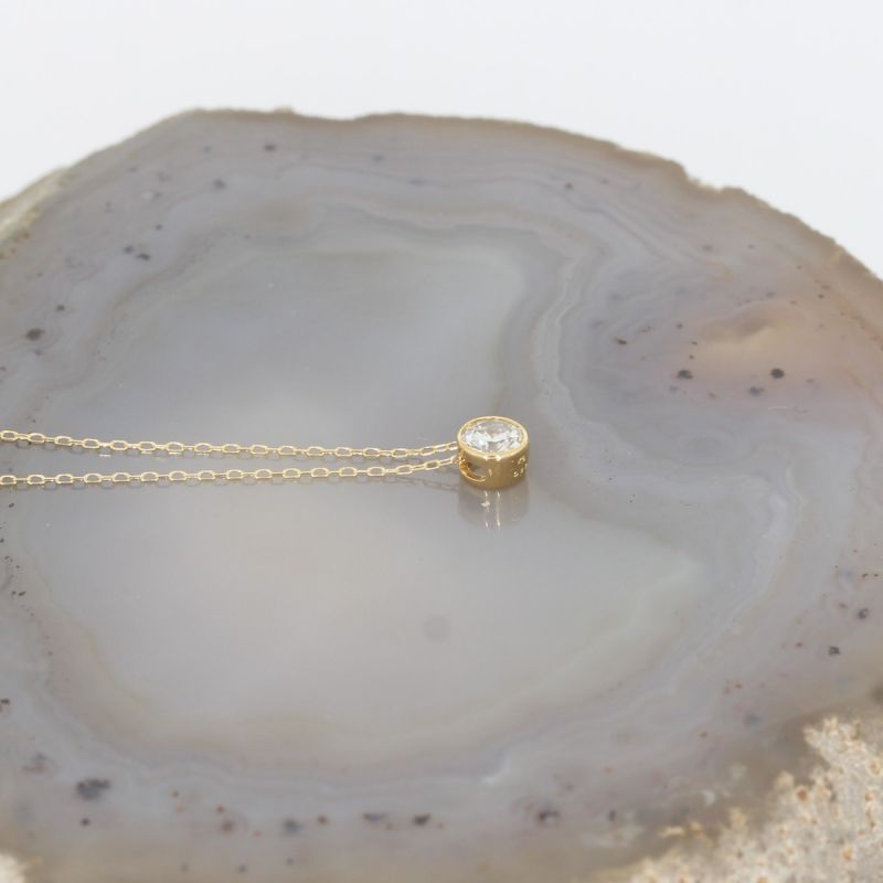 Wert 1700 € Solitär Brillant Anhänger mit Kette (0,21 carat) in 750er 18 K Gelbgold - H582