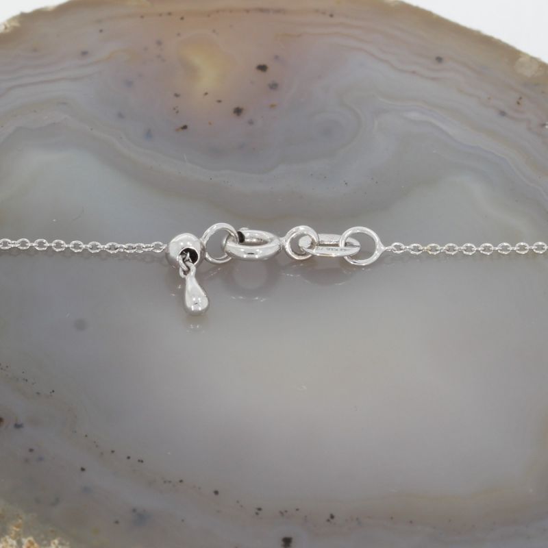 Wert 1050 € Brillant Farbedelstein Collier in 750er 18 K Weißgold - 79222