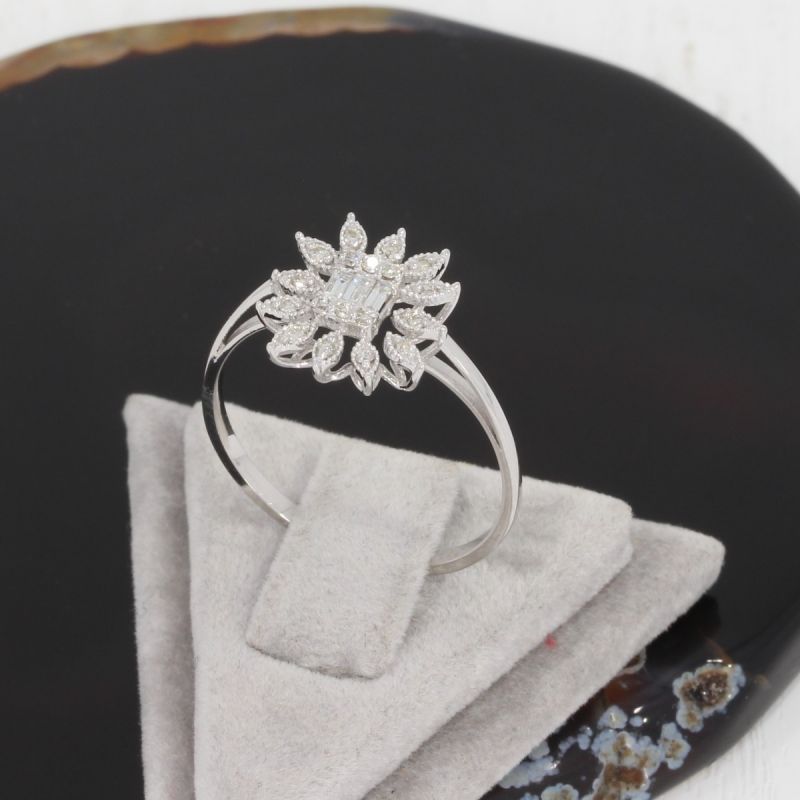 Wert 1690 € Brillant Diamant Ring in 585er 14 K Weißgold - H1226