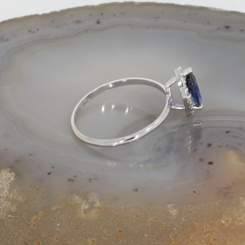 Wert 1250 € Brillant Saphir Ring in 585er 14 K Weißgold Gr.55 - H1223