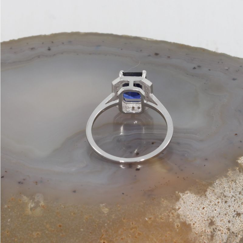 Wert 1990 € Brillant Saphir Ring in 585er 14 K Weißgold Gr.51 - H1222