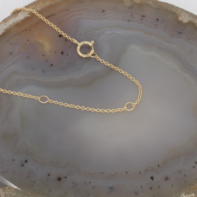 Wert 750 € Solitär Brillant Anhänger mit Kette (0,06 carat) in 585er 14 K Gelbgold - H1213