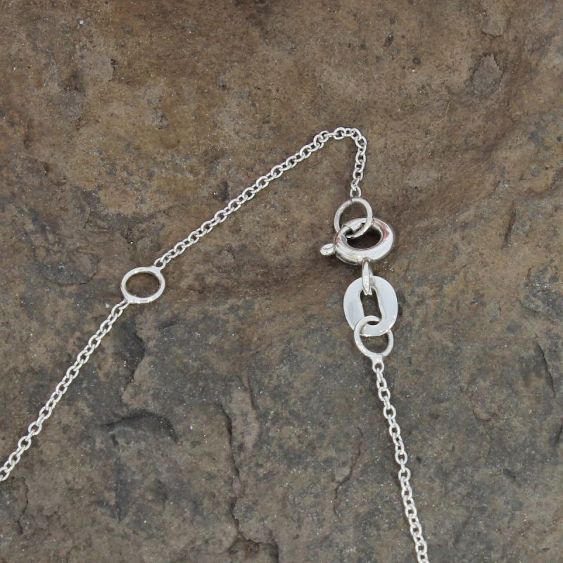 Wert 1560 € Brillant Anhänger Kette (0,40 carat) in 750er 18 K Weißgold L. 42 und 45 cm - H88