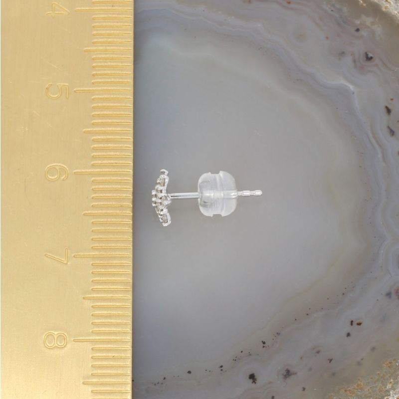 Wert 850 € Brillant Ohrringe Ohrstecker Stern (0,30 carat) in 750er 18 K Weißgold - H37