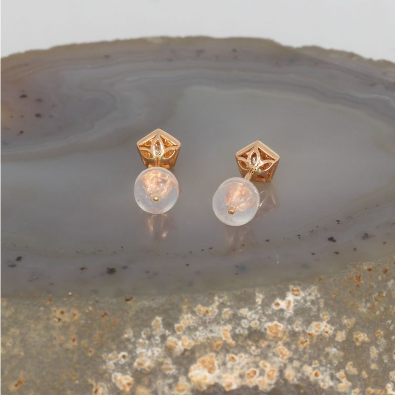 Wert 690 € Solitär Brillant Ohrringe (0,10 carat) in 750er 18 K Rosegold - H44