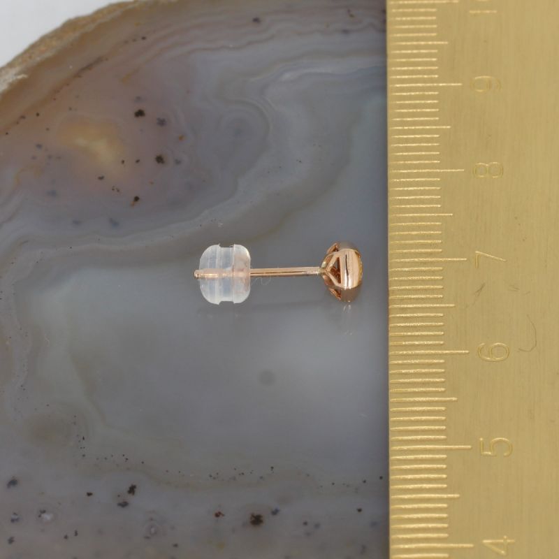 Wert 690 € Solitär Brillant Ohrringe (0,10 carat) in 750er 18 K Rosegold - H44