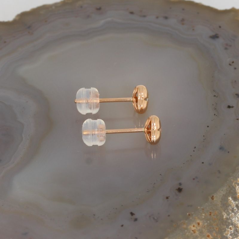 Wert 690 € Solitär Brillant Ohrringe Ohrstecker Herz (0,10 carat) in 750er 18 K Rosegold - H49