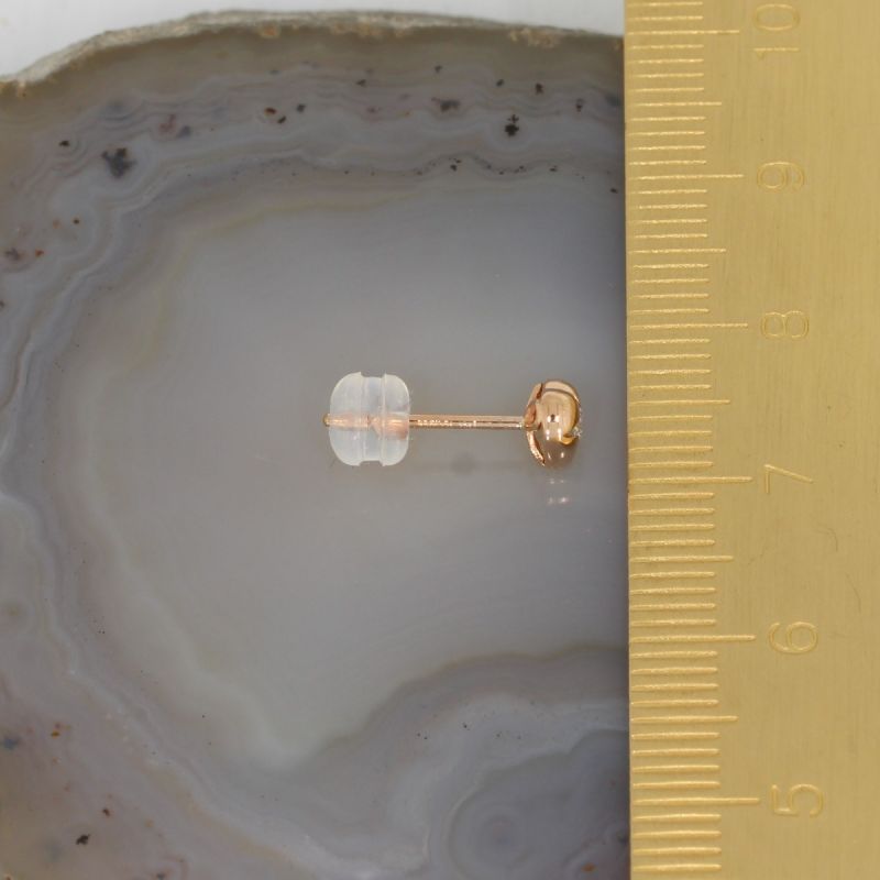 Wert 690 € Solitär Brillant Ohrringe Ohrstecker Herz (0,10 carat) in 750er 18 K Rosegold - H49