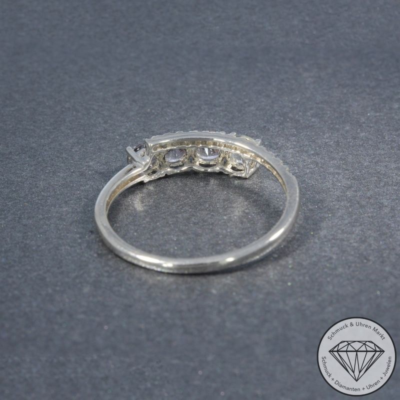 Wert 1290 € Brillant Topas Ring in 750er 18 K Weißgold - 80493