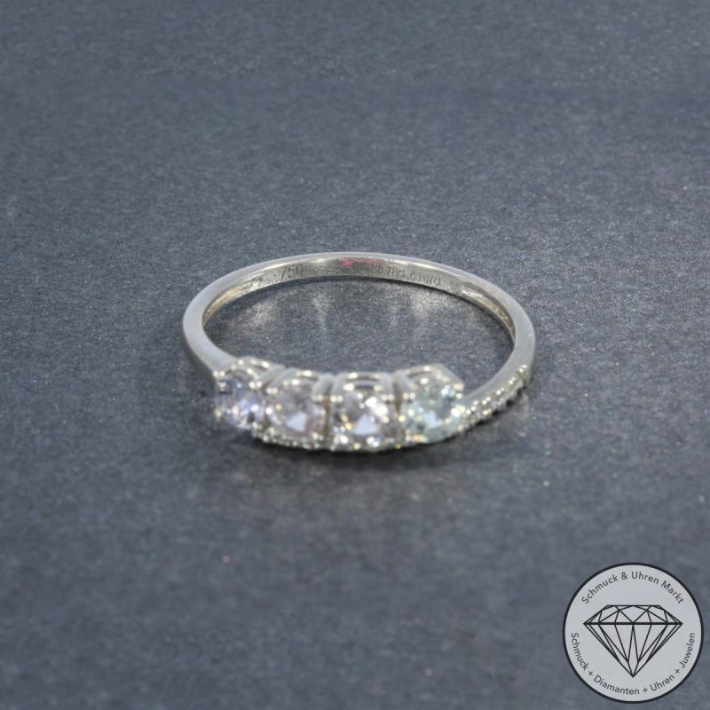 Wert 1290 € Brillant Topas Ring in 750er 18 K Weißgold - 80493