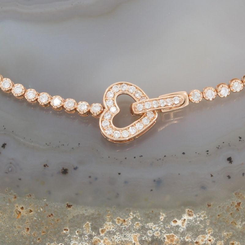 Wert 4990 € Brillant Herz Armband (1,00 carat) in 750er 18 K Rosegold - H1562