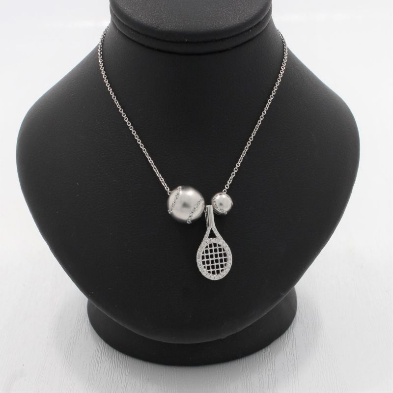 Wert 2490 € Brillant Anhänger (0,28 carat) mit Kette in 750er 18 K Weißgold - 80758