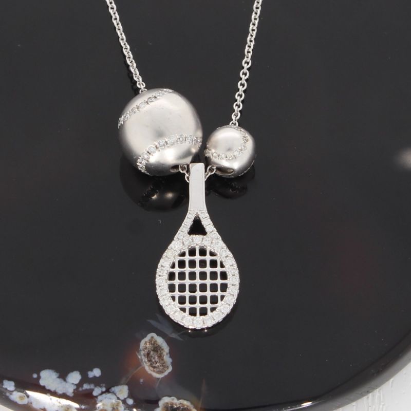 Wert 2490 € Brillant Anhänger (0,28 carat) mit Kette in 750er 18 K Weißgold - 80758