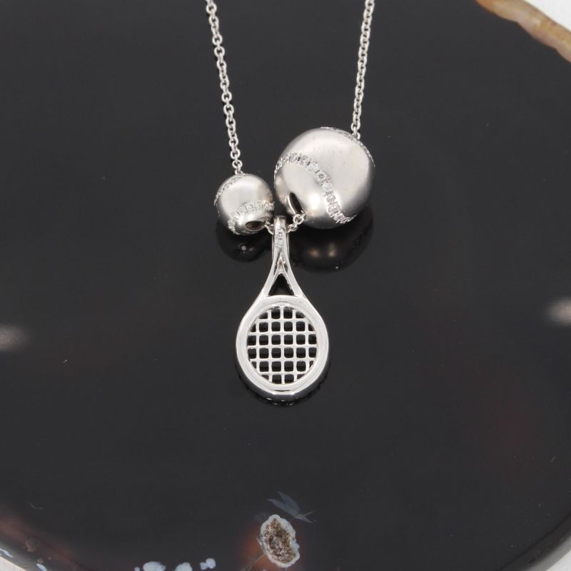 Wert 2490 € Brillant Anhänger (0,28 carat) mit Kette in 750er 18 K Weißgold - 80758