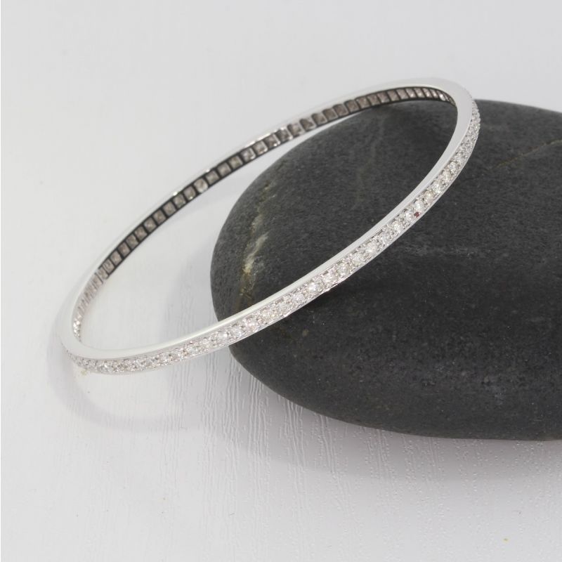 Sale! Wert 5910 € Brillant Armreif (1,75 carat) in 585er 14 K Weißgold - 80789