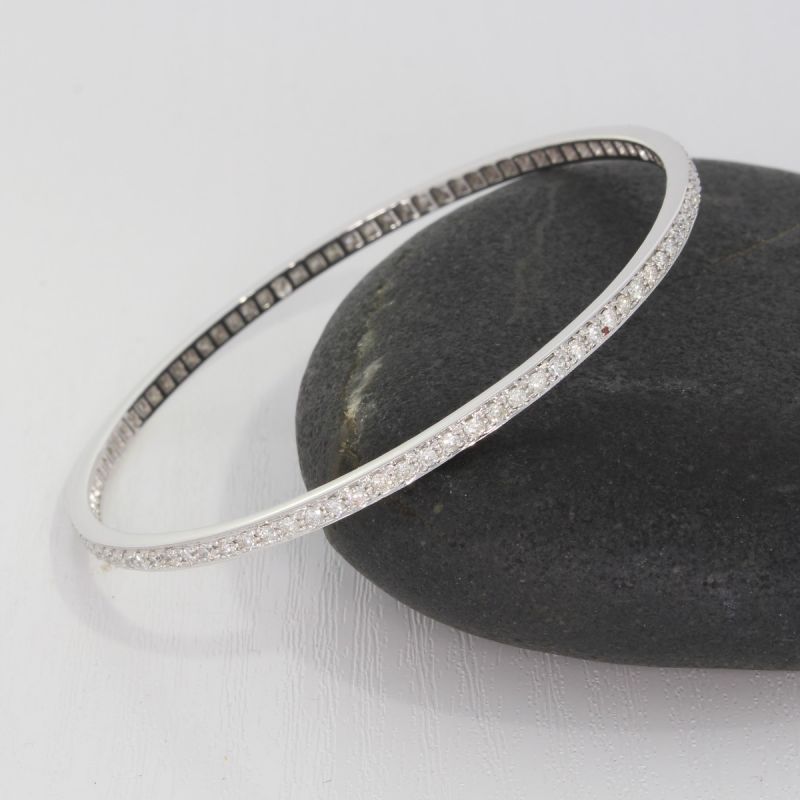 Sale! Wert 5910 € Brillant Armreif (1,75 carat) in 585er 14 K Weißgold - 80789