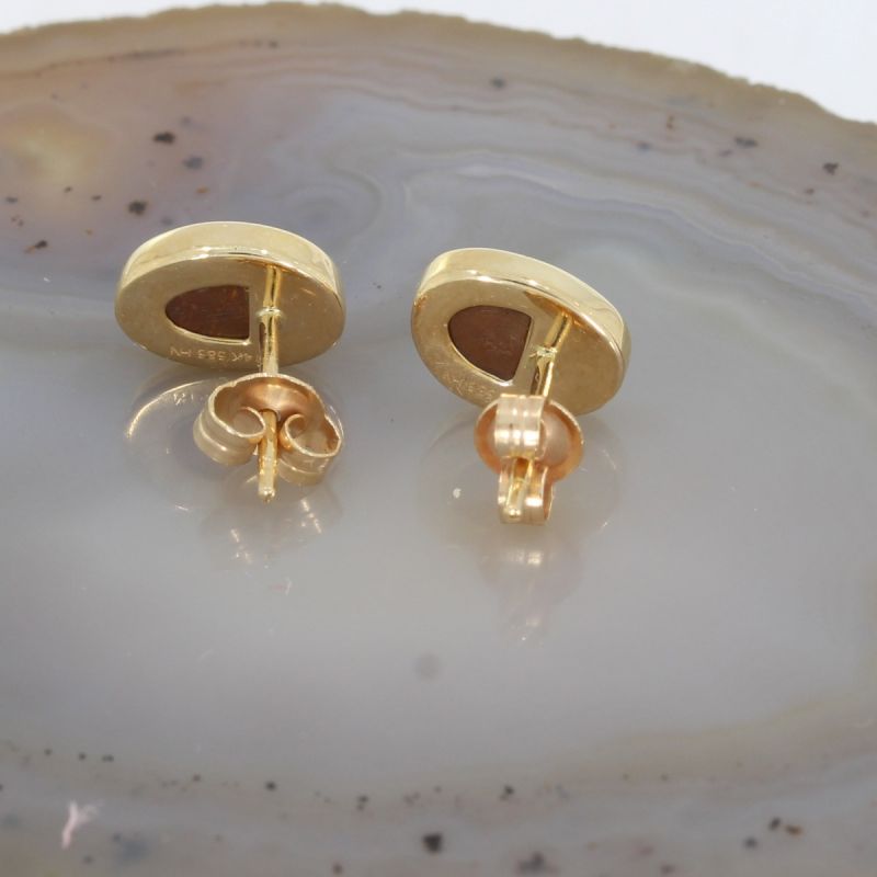 Wert 650 € Opal Ohrringe in 585er 14 K Gelbgold - 80856