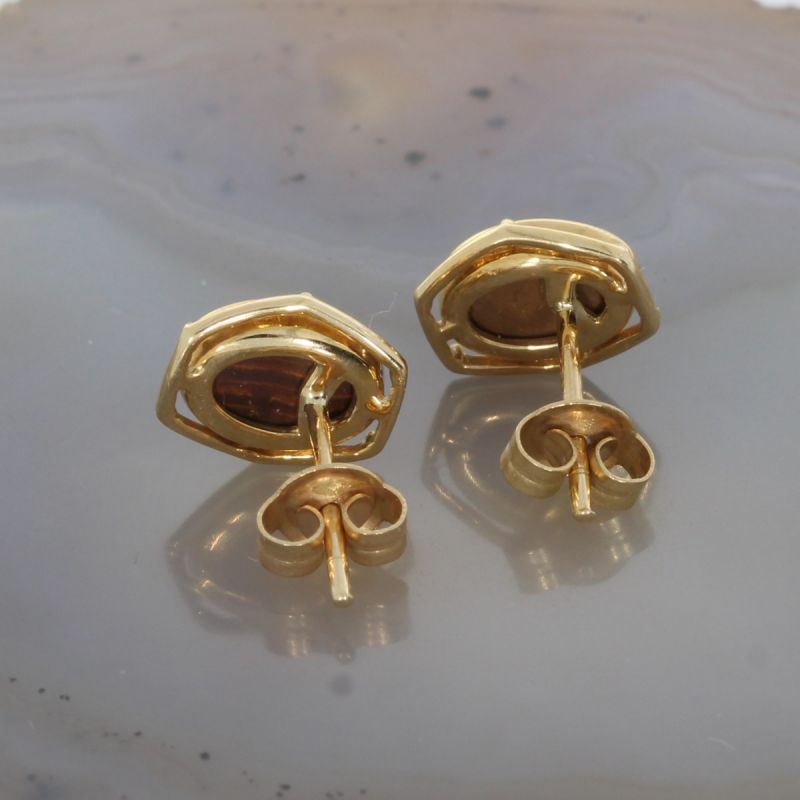 Wert 560 € Opal Ohrstecker 585er 14 K Gelbgold - 80935