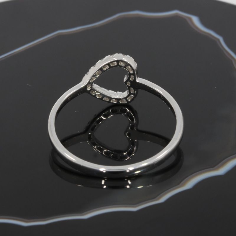Wert 1050 € Brillant Ring Herz (0,20 carat) in 750er 18 K Weißgold - H104