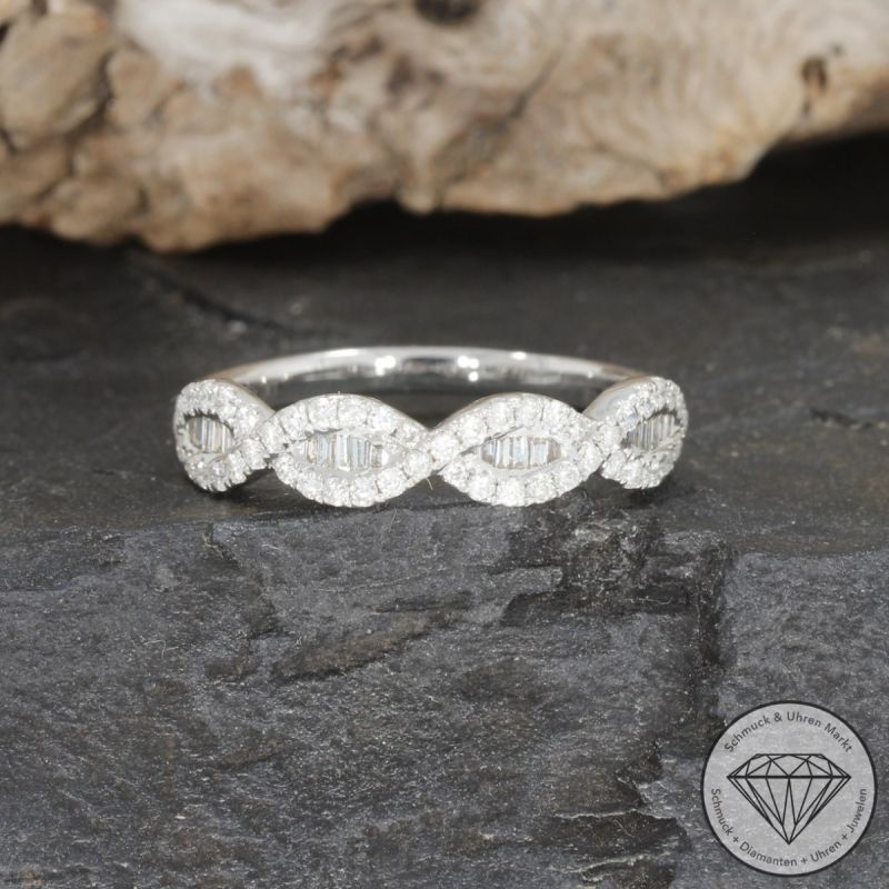 Wert 1690 € Brillant Diamant Ring in 750er 18 K Weißgold - 80964