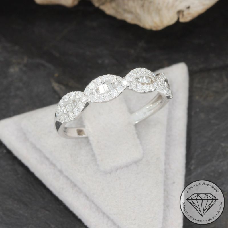 Wert 1690 € Brillant Diamant Ring in 750er 18 K Weißgold - 80964