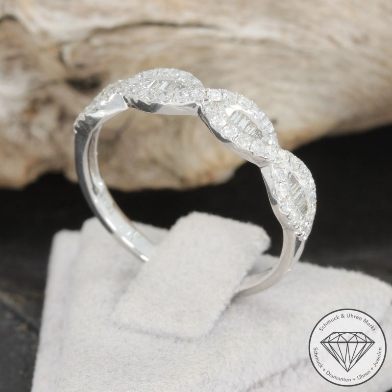 Wert 1690 € Brillant Diamant Ring in 750er 18 K Weißgold - 80964
