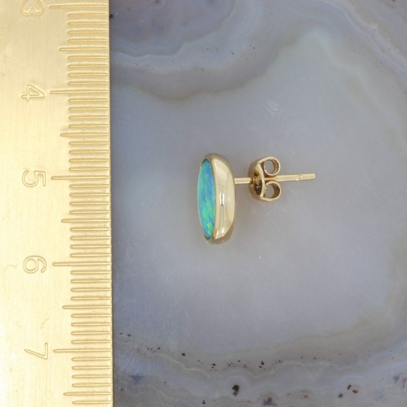 Wert 900 € Opal Ohrringe in 585er 14 K Gelbgold - 80988