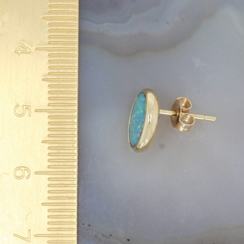 Wert 900 € Opal Ohrstecker in 585er 14 K Gelbgold - 80990