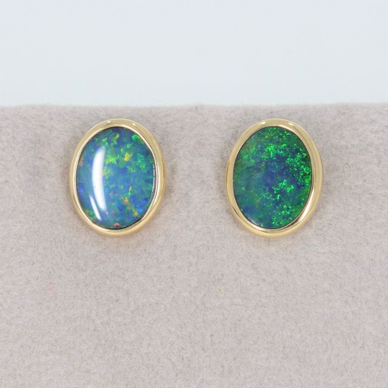 Wert 900 € Opal Ohrringe in 585er 14 K Gelbgold - 80993