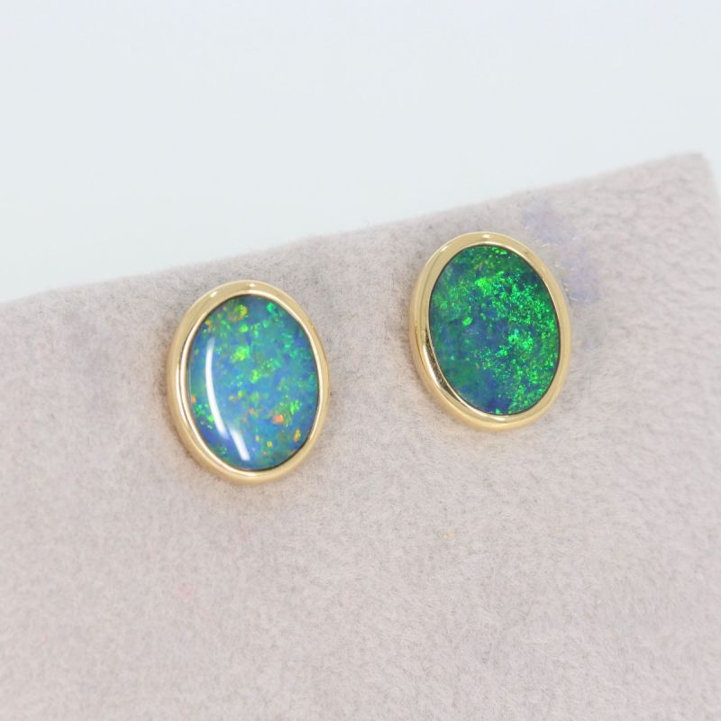 Wert 900 € Opal Ohrringe in 585er 14 K Gelbgold - 80993
