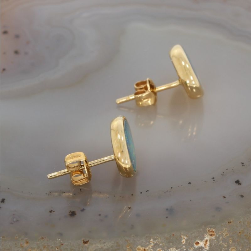 Wert 900 € Opal Ohrringe in 585er 14 K Gelbgold - 80993