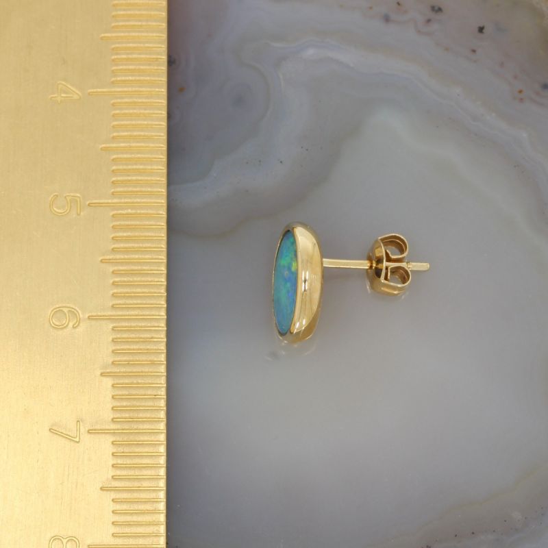 Wert 900 € Opal Ohrringe in 585er 14 K Gelbgold - 80993