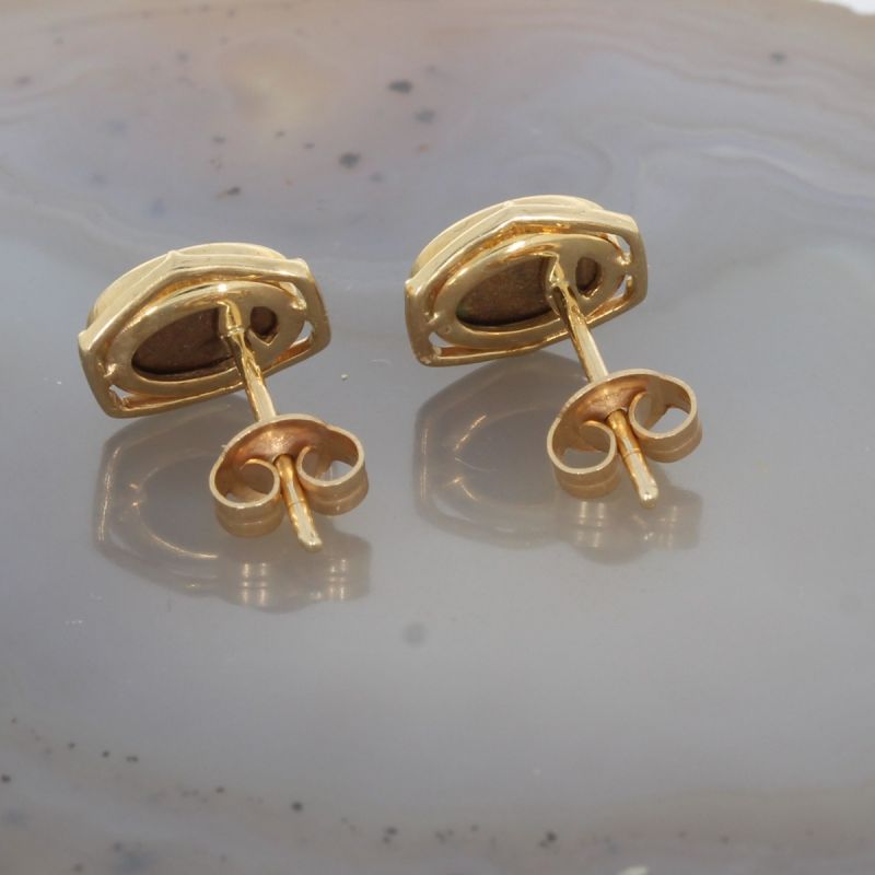 Wert 560 € Opal Ohrringe in 585er 14 K Gelbgold - 81005