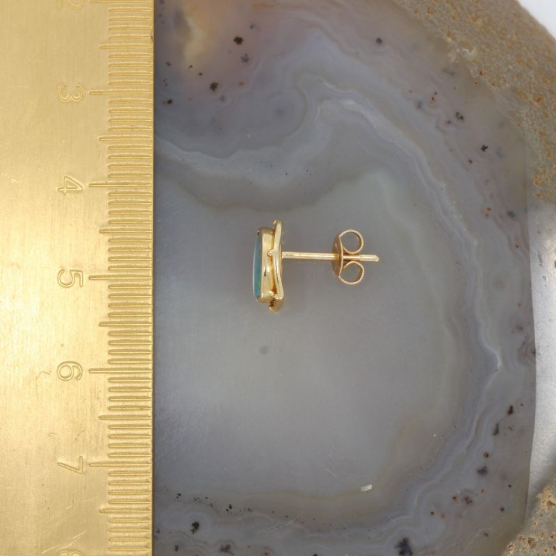 Wert 560 € Opal Ohrringe in 585er 14 K Gelbgold - 81005