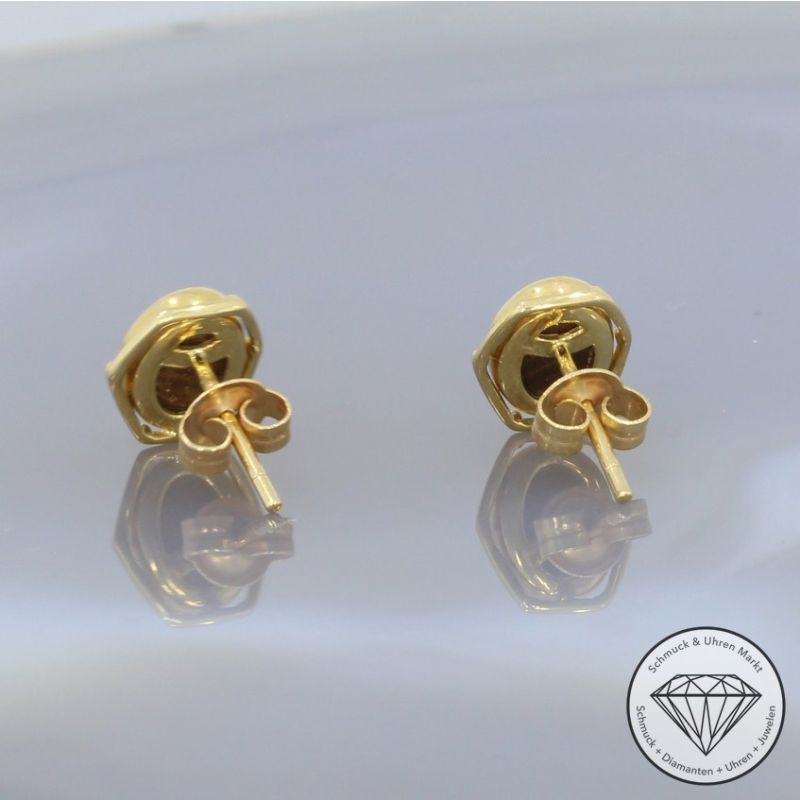 Wert 590 € Opal Ohrstecker 585er 14 K Gelbgold - 81011