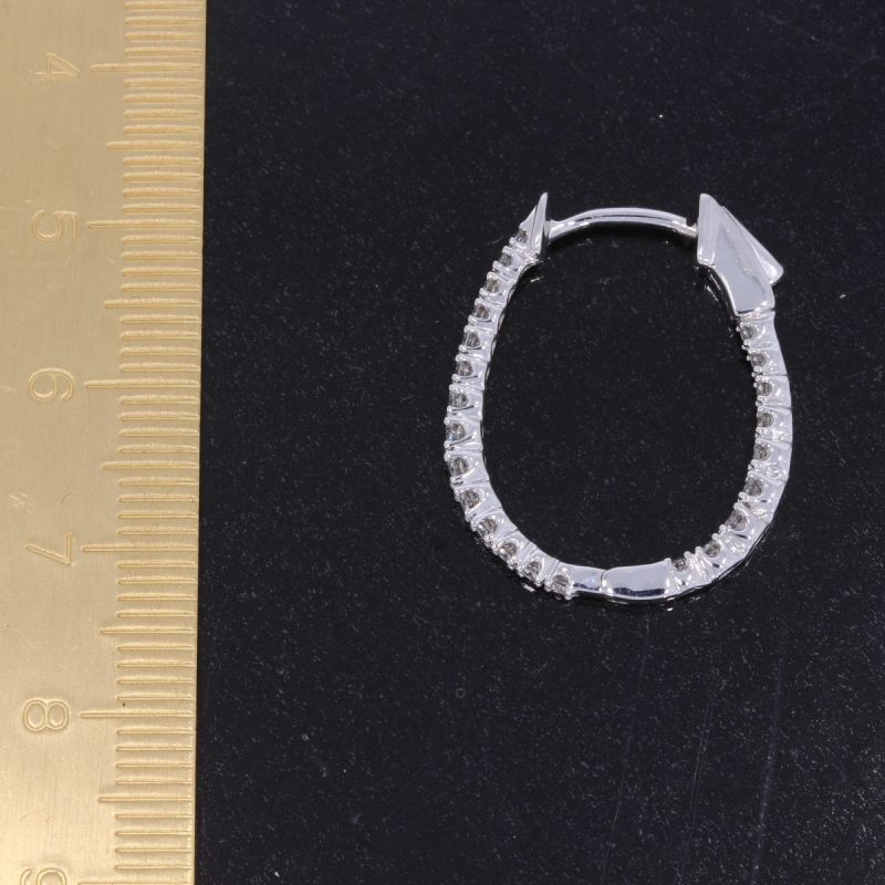 Wert 2550 € Brillant Creolen (0,92 carat) in 585er 14 K Weißgold - H626
