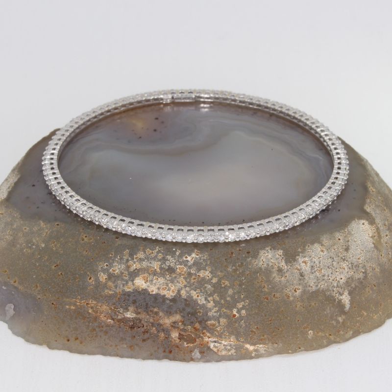Sale! Wert 12800 € Brillant Armreif (ca. 3,69 carat) in 750er 18 K Weißgold - 81108