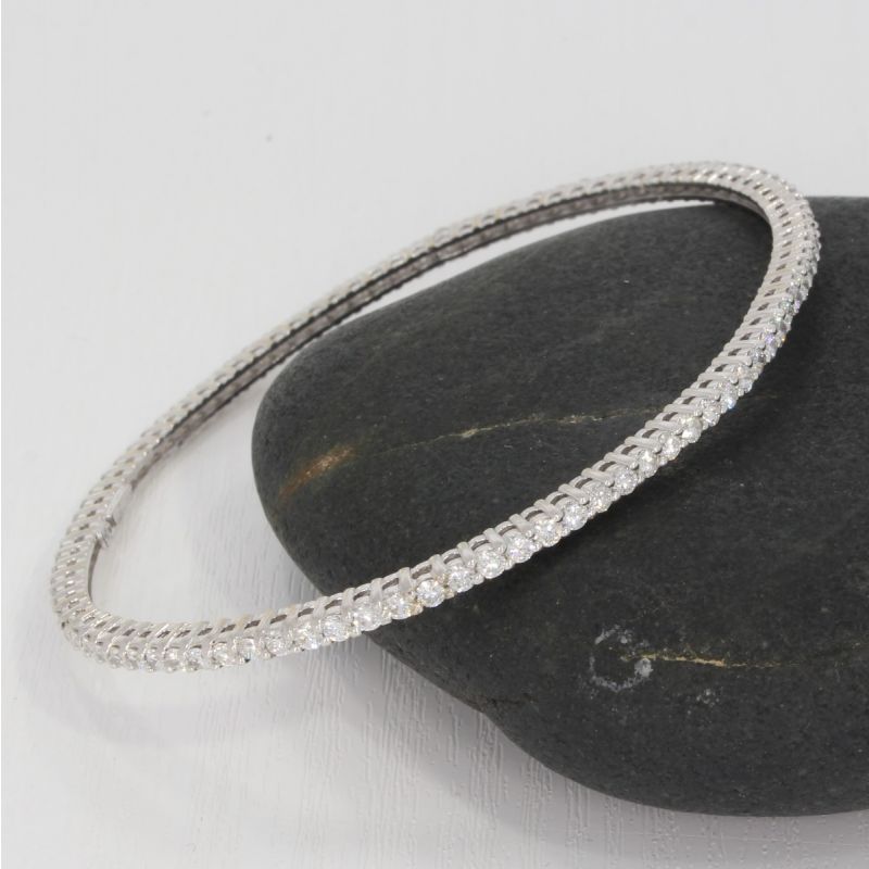 Sale! Wert 12800 € Brillant Armreif (ca. 3,69 carat) in 750er 18 K Weißgold - 81108