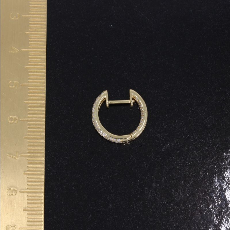 Wert 1990 € Brillant Creolen Ohrringe (0,60 carat) in 750er 18 Karat Gelbgold - H205