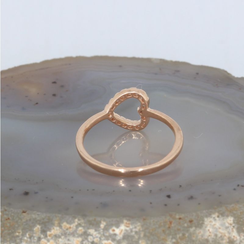 Wert 1050 € Brillant Ring Herz (0,20 carat) in 750er 18 K Rosegold - H31