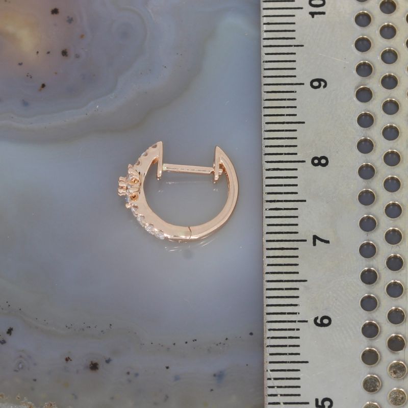 Wert 1390 € Brillant Diamant Creolen in 750er 18 K Rosegold - H32