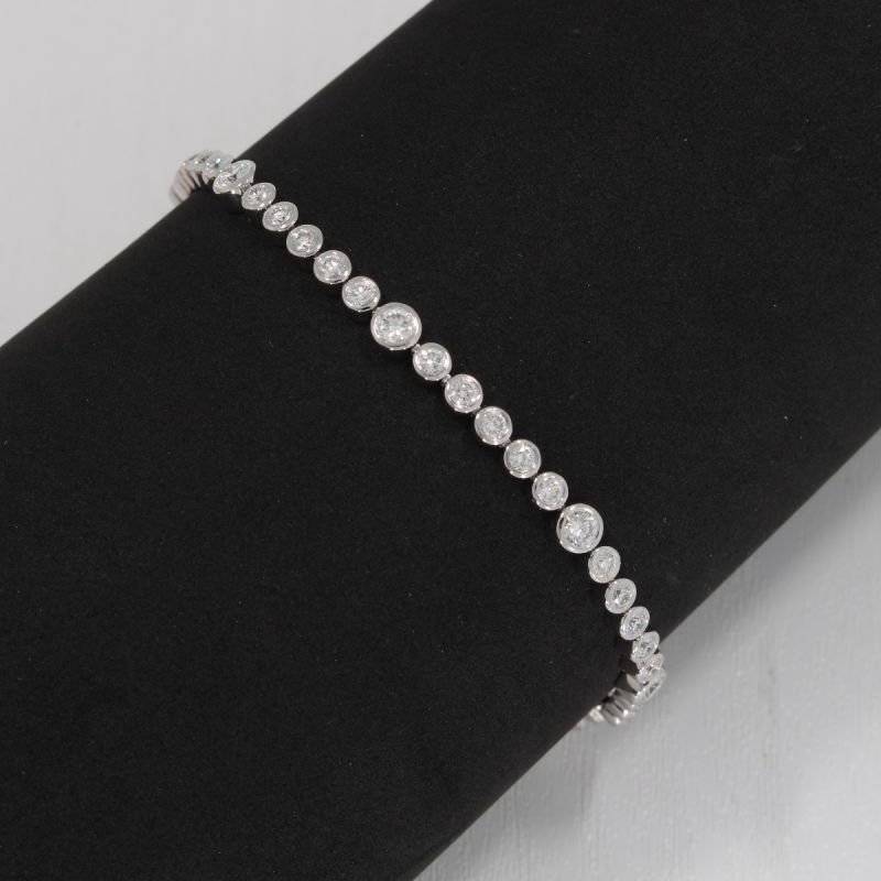 Wert 12850 € Brillant Armband (3,00 carat) in 585er 14 K Weißgold - H99