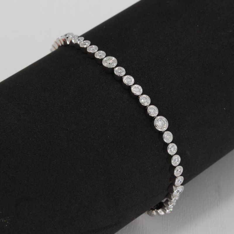 Wert 12850 € Brillant Armband (3,00 carat) in 585er 14 K Weißgold - H99