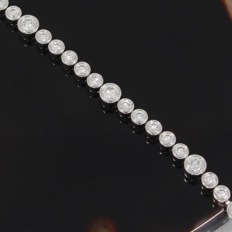 Wert 12850 € Brillant Armband (3,00 carat) in 585er 14 K Weißgold - H99