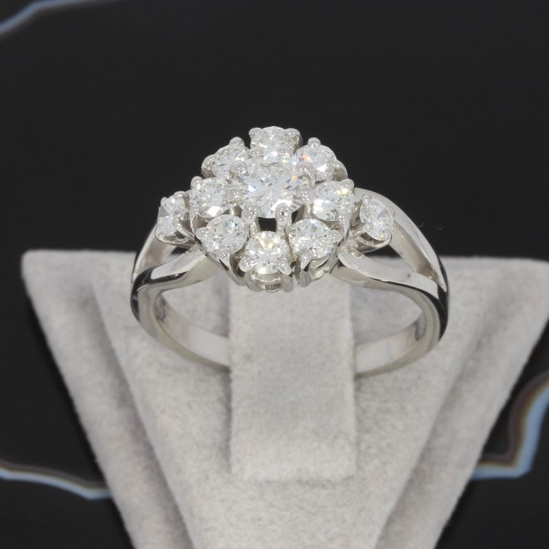 Wert 3900 € Brillant Ring (ca. 1,15 carat) in 750er 18 K Weißgold - 81395