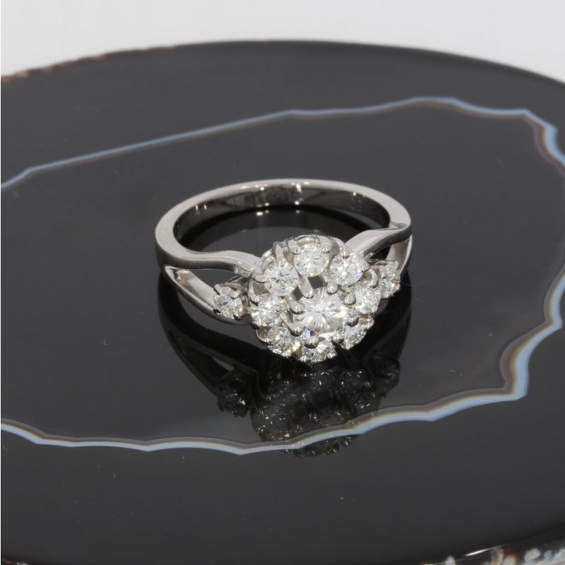 Wert 3900 € Brillant Ring (ca. 1,15 carat) in 750er 18 K Weißgold - 81395