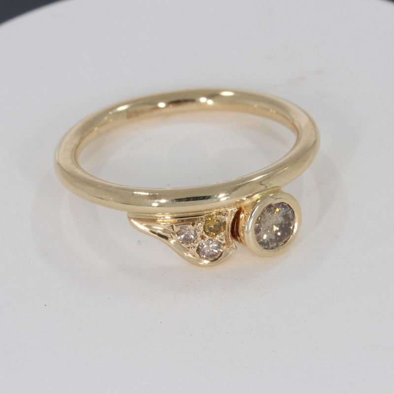 Wert 1790 € Brillant Ring in 585er 14 K Gelbgold - K81407