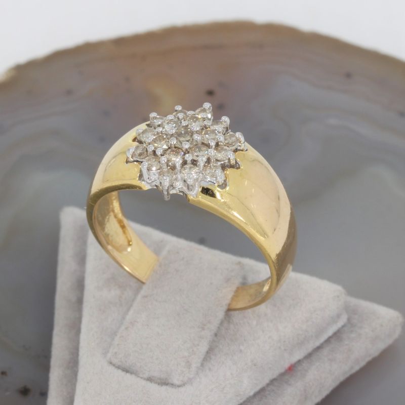 Wert 1590 € Bicolor Brillant Ring (0,20 carat) in 750er 18 K Gold - 81419